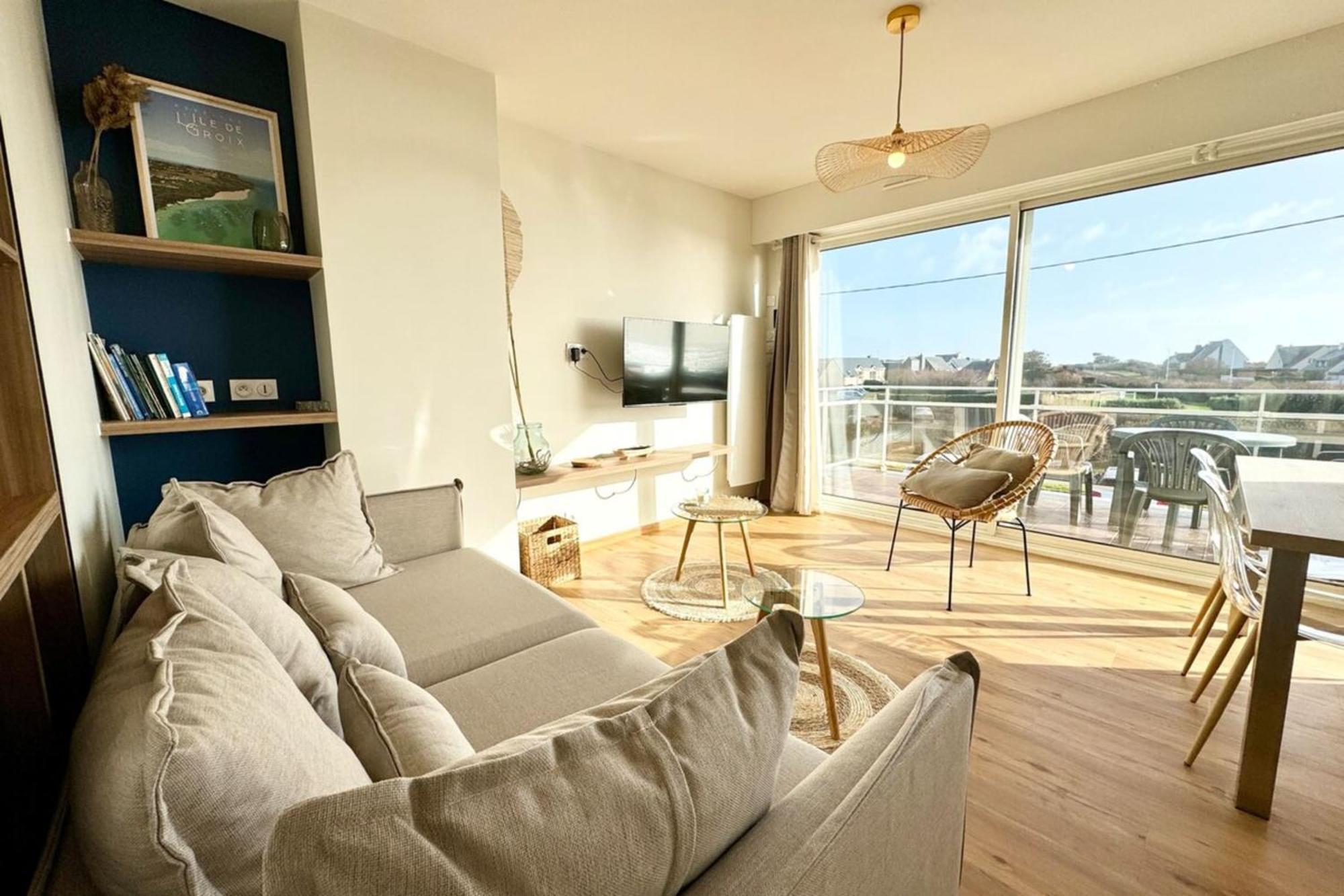 Magnifique ! T3 Les Pieds Dans L'Eau Vue Mer Ploemeur Exterior foto